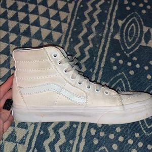 High top white vans